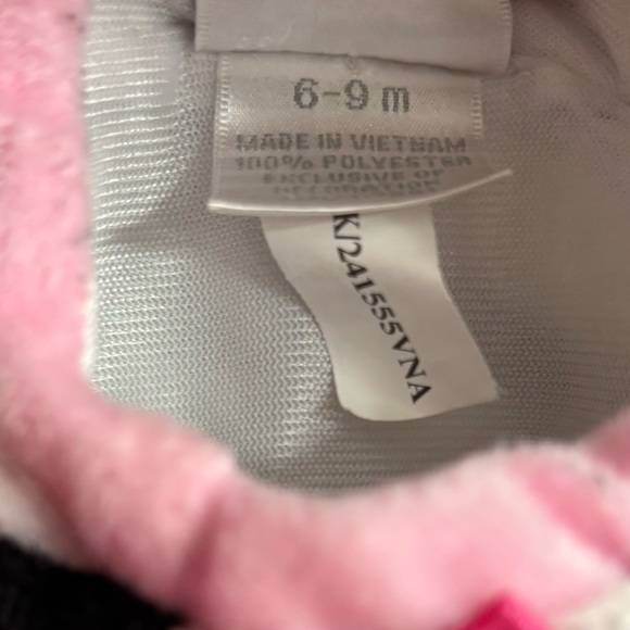 Koala Kids Infant Girl Plush Black White Stripe Baby Zebra Costume Hoodie 6-9 m - Picture 4 of 13